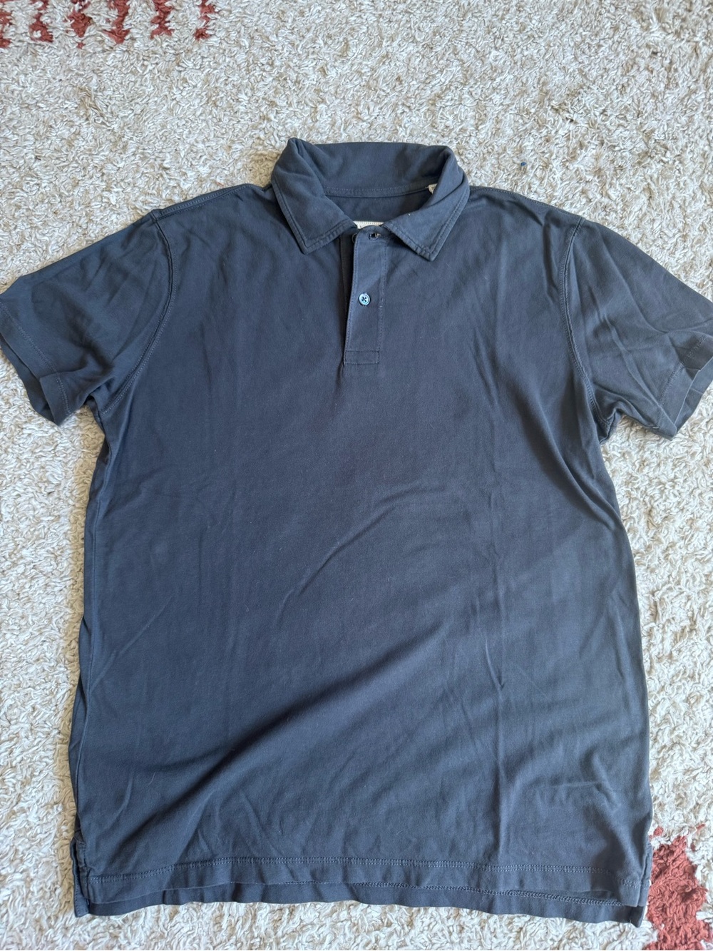 Buck Mason Men’s Charcoal Sueded Polo